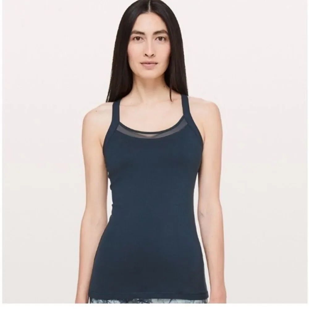 lululemon navy rally your heart tank